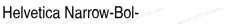 Helvetica Narrow-Bol字体转换